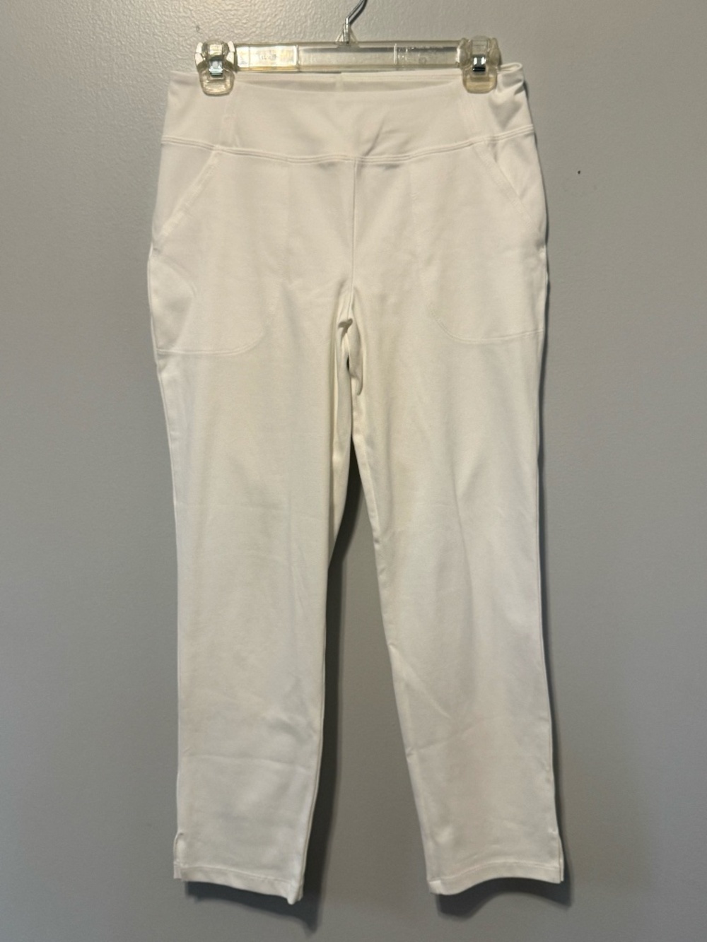 Women with Control by Renee Greenstein White Pull-On Crop Pants XSP Stretch
